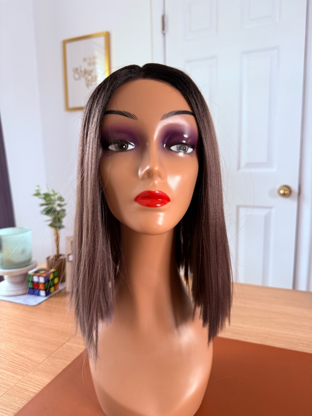 Classic Straight Women’s Wig in Ash Brown - Unbranded